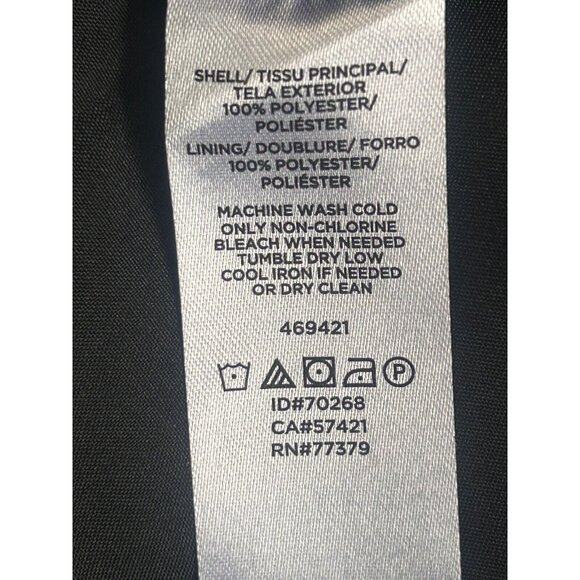 Ann Taylor Black Skirt White Polka Dot Knee Length Skirt Lined Ruffles - Size 14 - Picture 11 of 16